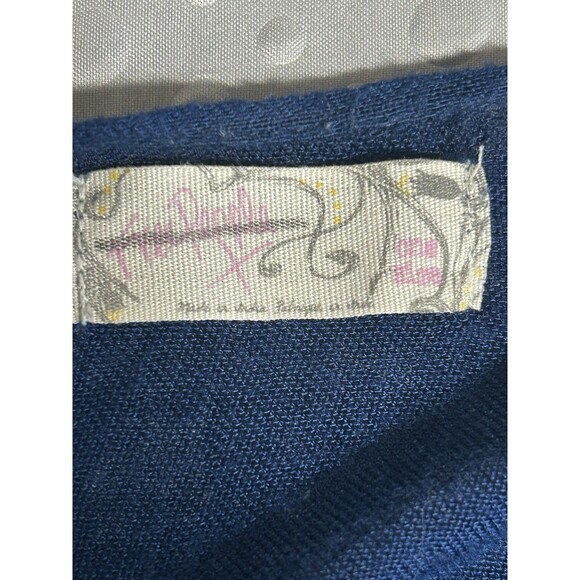 Free People Intimately Emerald Coast Semi Sheer Kimono Blue White Stripe Boho - Picture 8 of 10